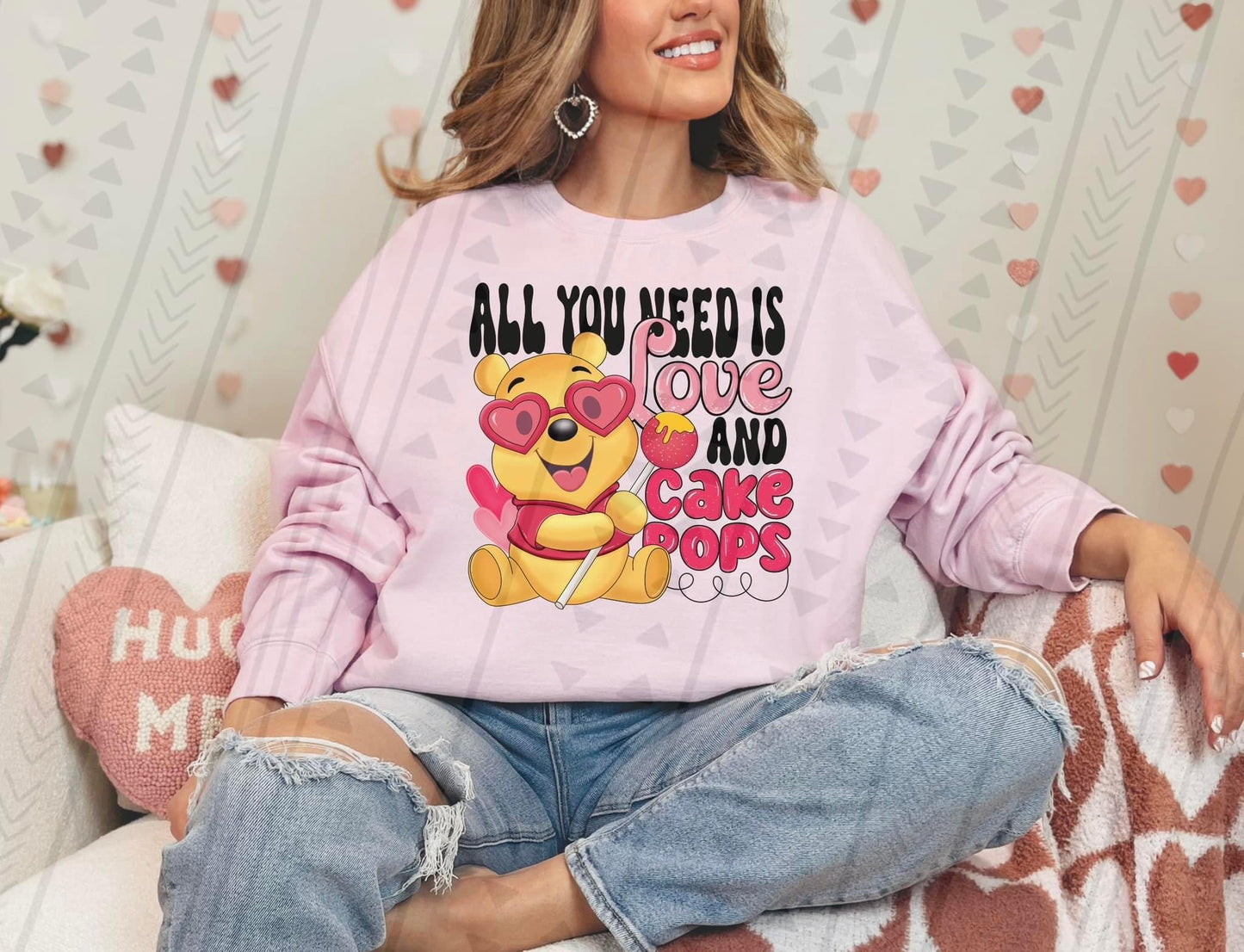 All You Need Is Love And Cake Pops Pooh DTF