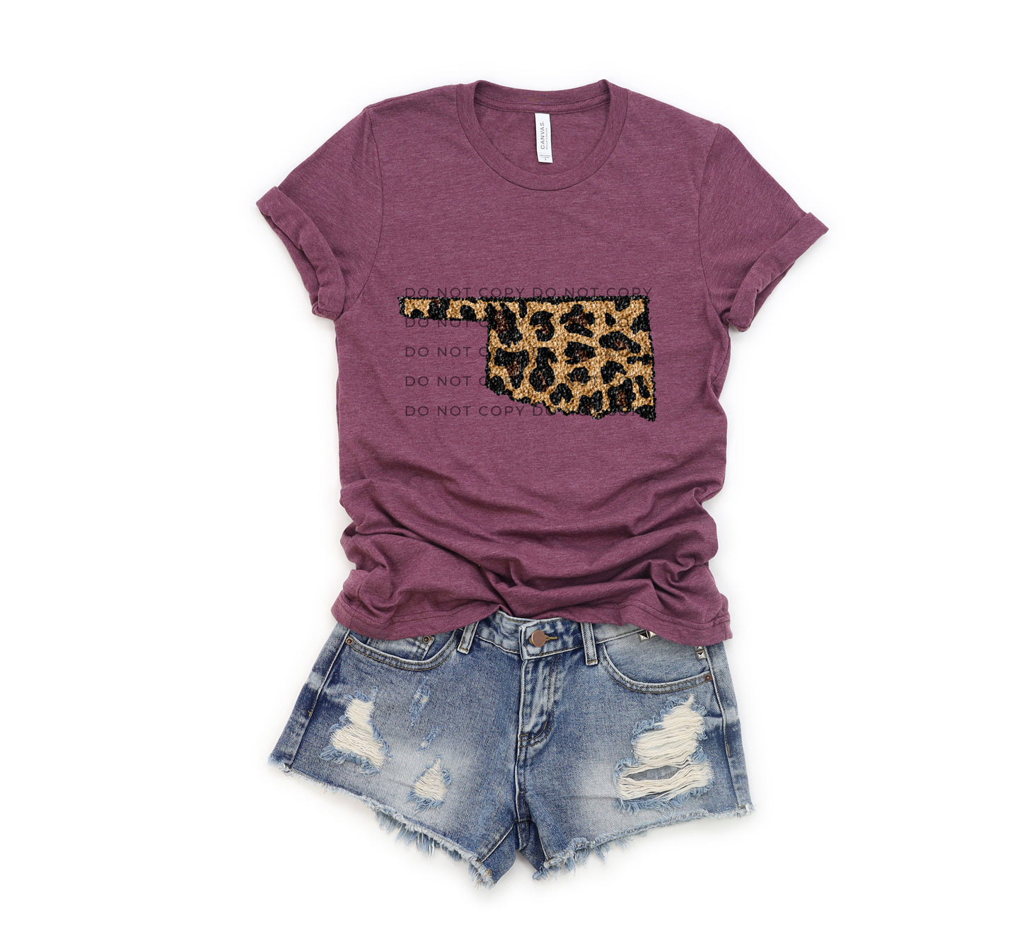 Leopard Sequin State (ALL STATES)-DTF