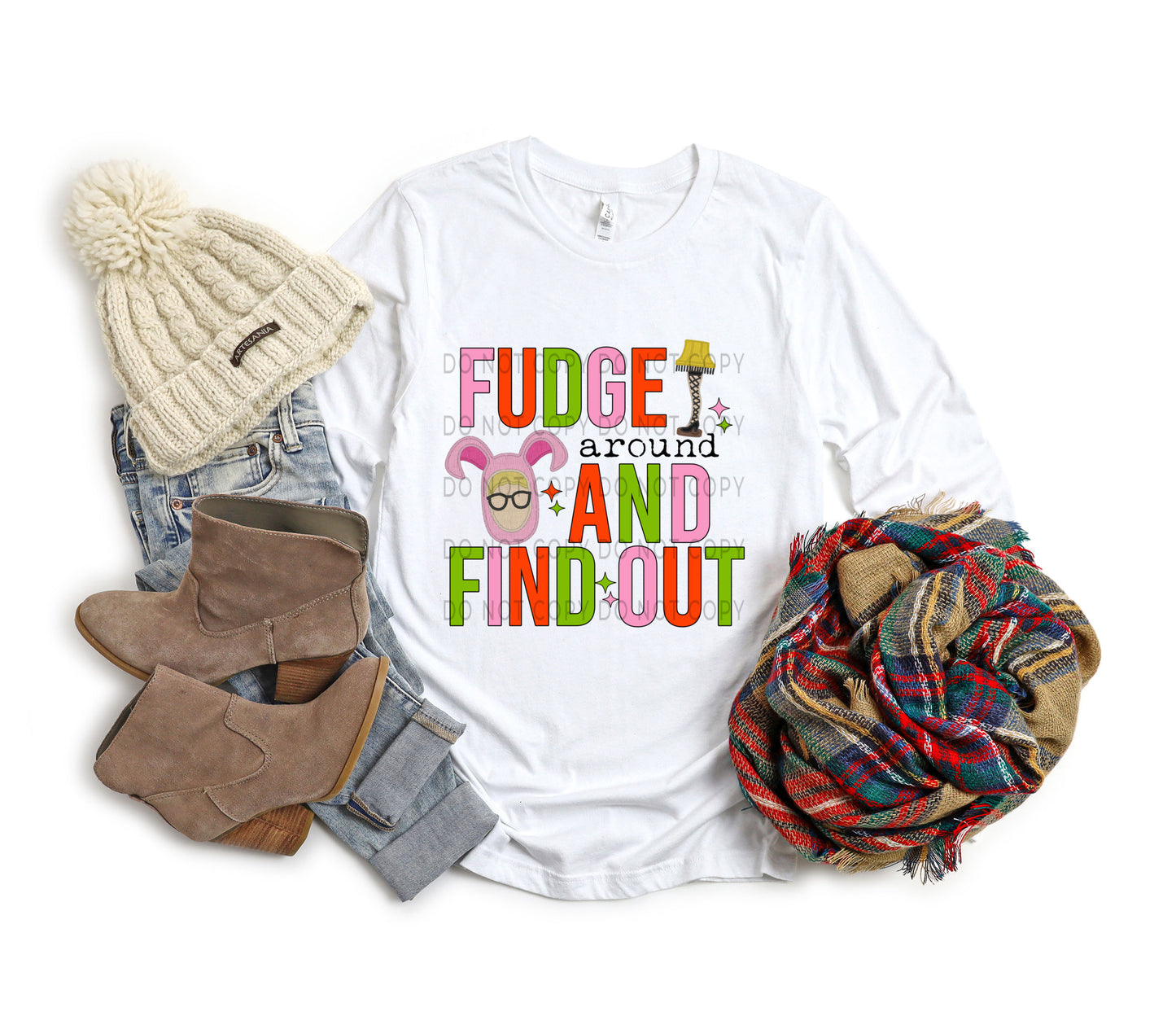 Fudge Around And Find Out Faux Embroidery - DTF