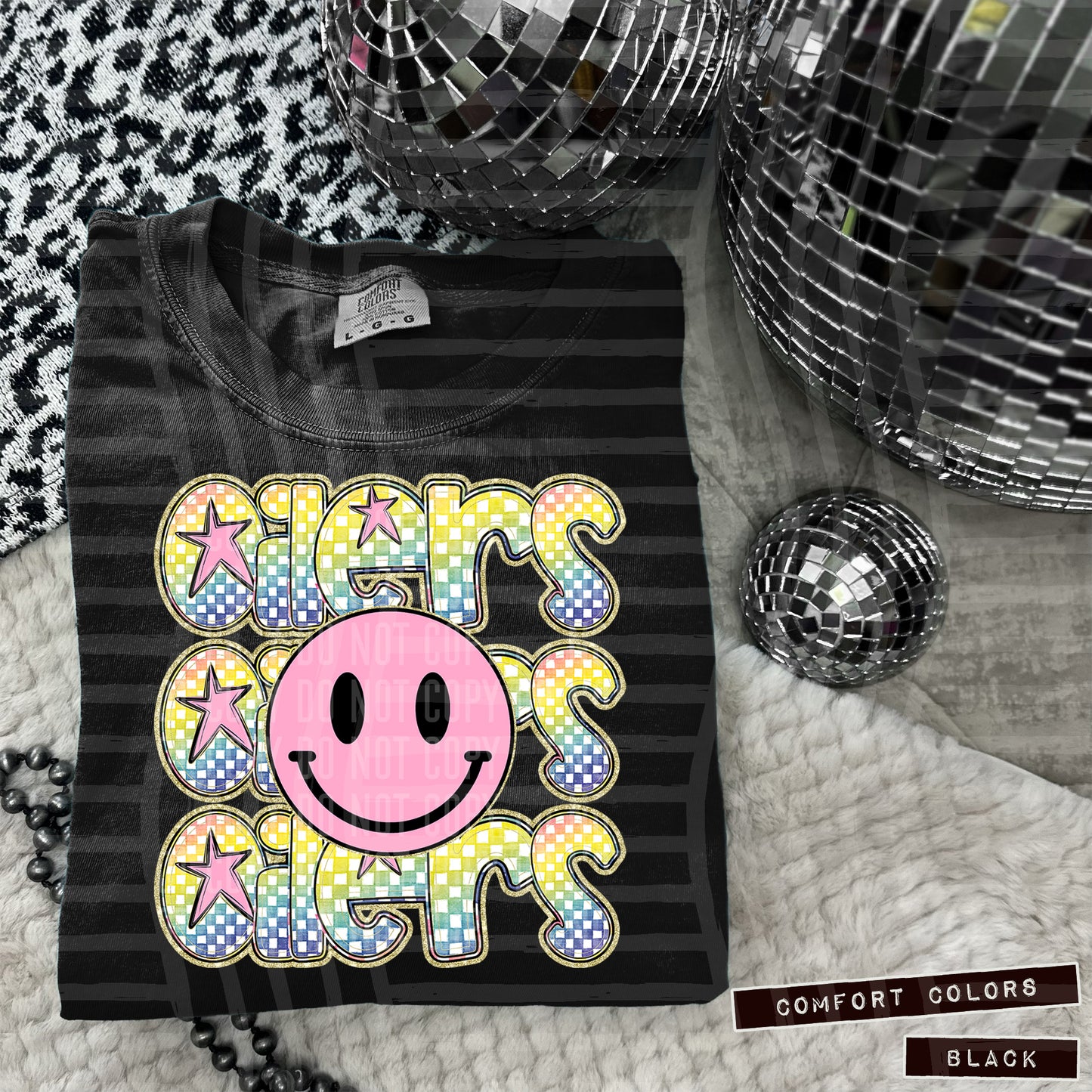 Pink Smiley Triple Stack (Dropdown)- DTF&UV