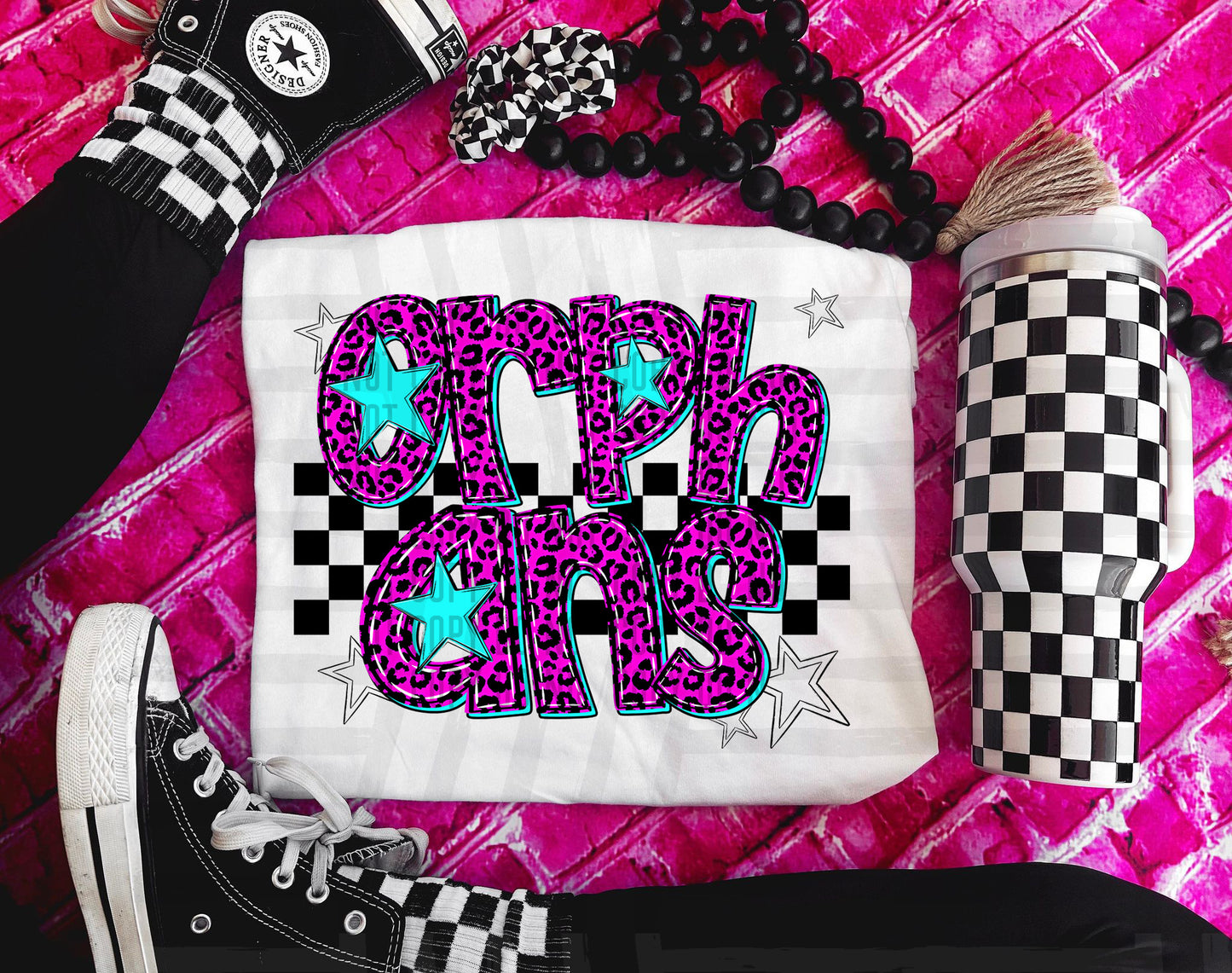 Pink Leopard Neon Mascots (dropdown)-DTF&UV