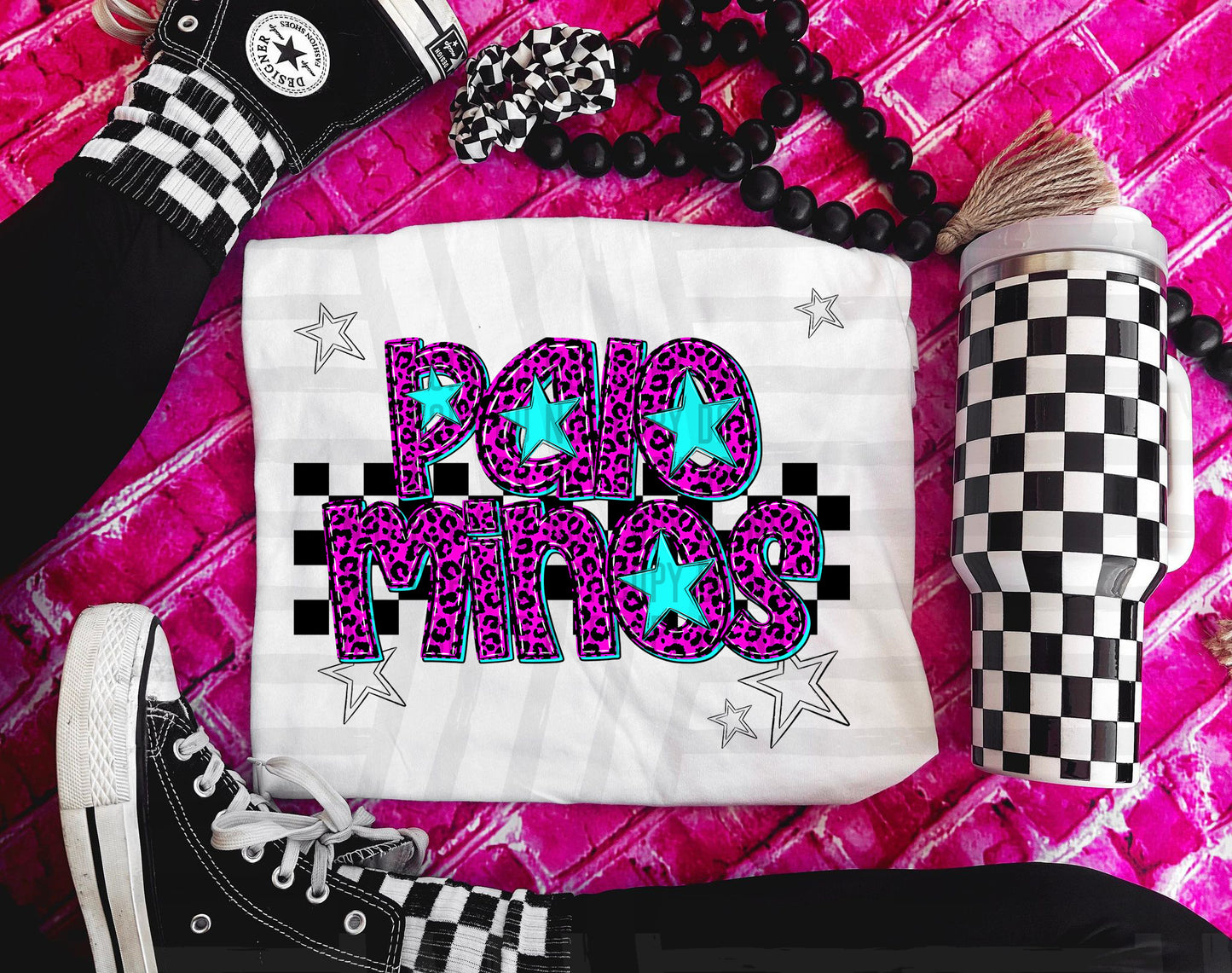 Pink Leopard Neon Mascots (dropdown)-DTF&UV