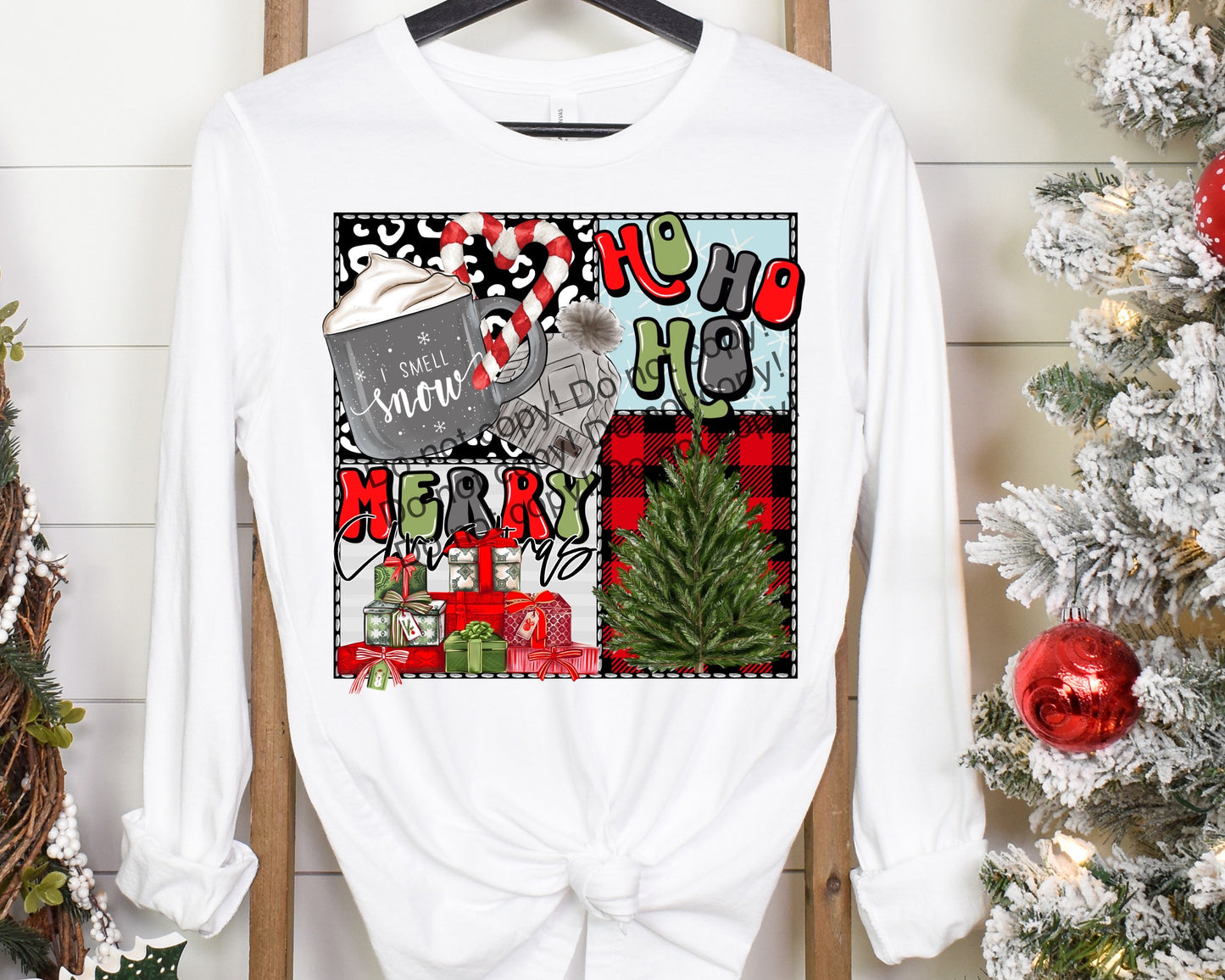 Snow mug ho Ho Ho square-DTF