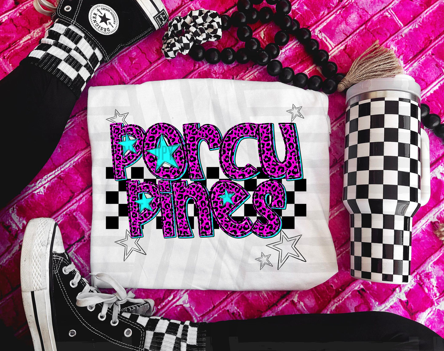Pink Leopard Neon Mascots (dropdown)-DTF&UV