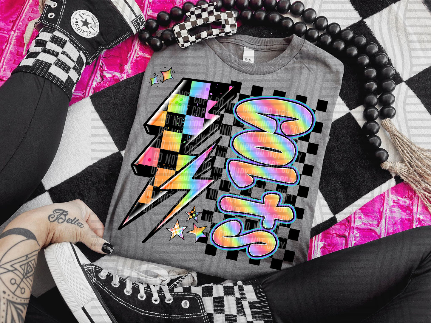 Neon Side Bolt Mascots (Dropdown)- DTF&UV