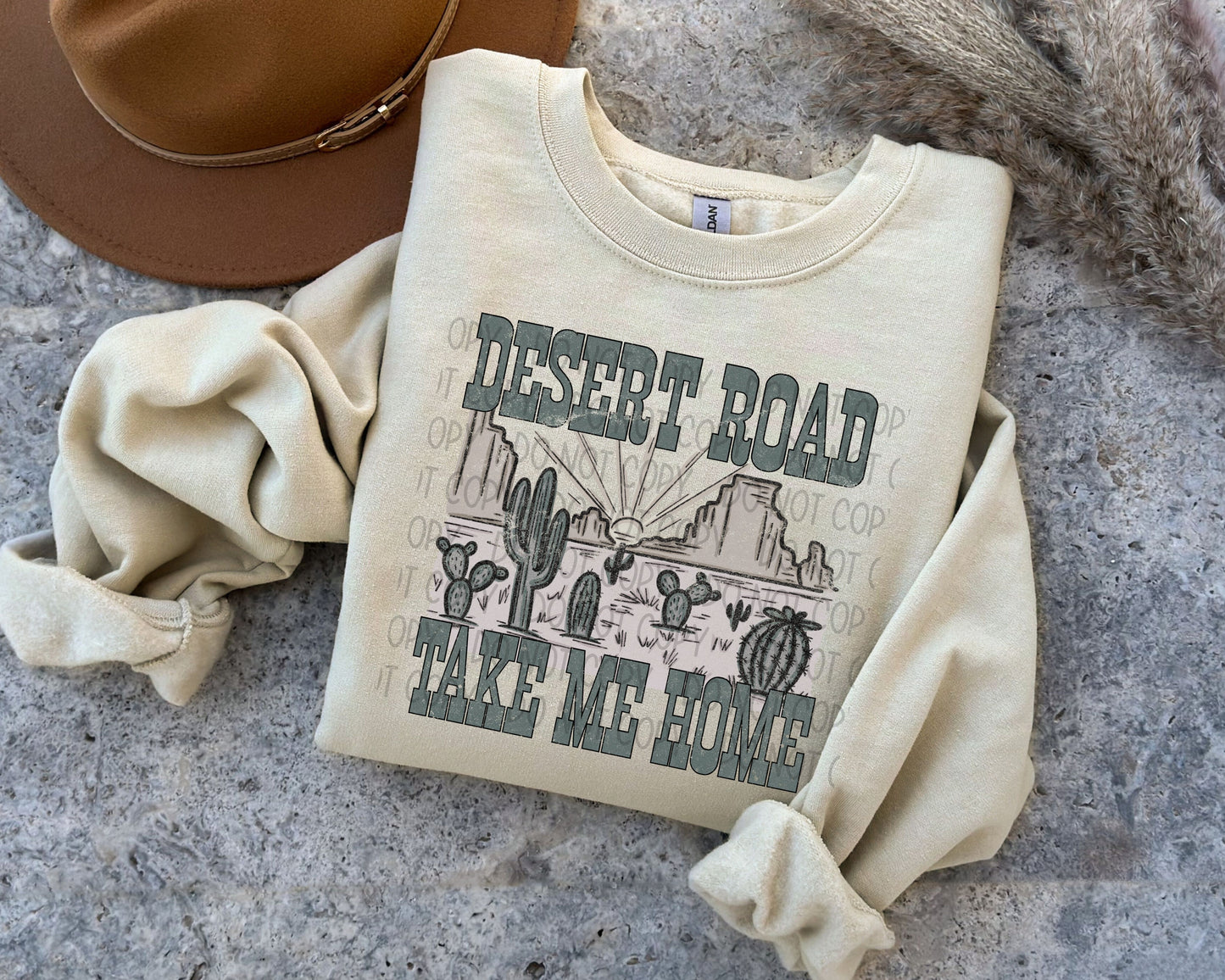 Desert Road Take Me Home Blue -DTF