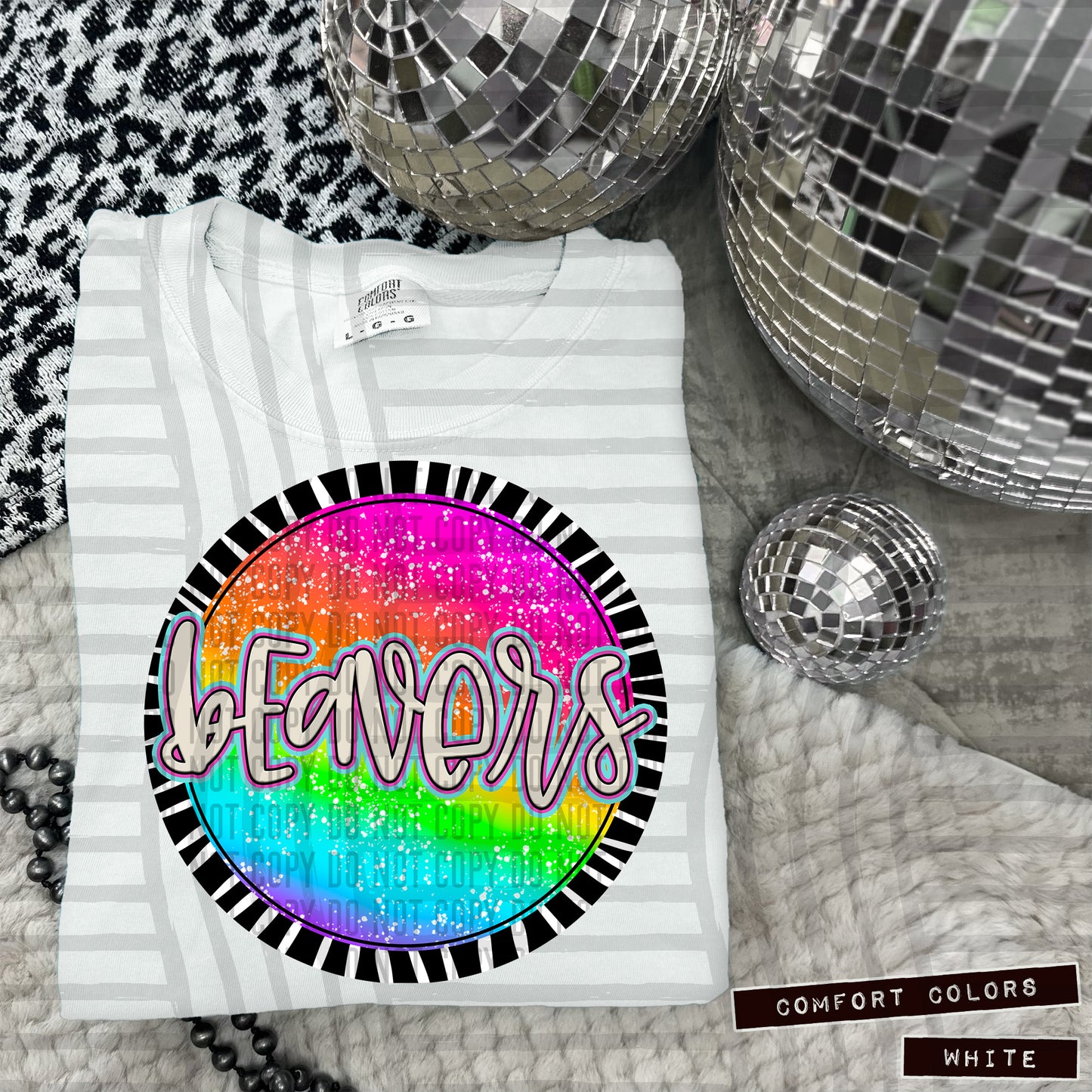 Rainbow Splatter Rounds(Dropdown)- DTF&UV