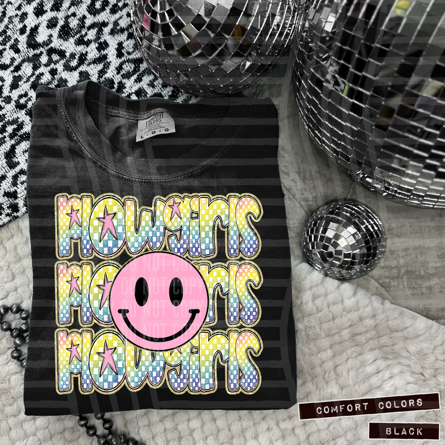 Pink Smiley Triple Stack (Dropdown)- DTF&UV