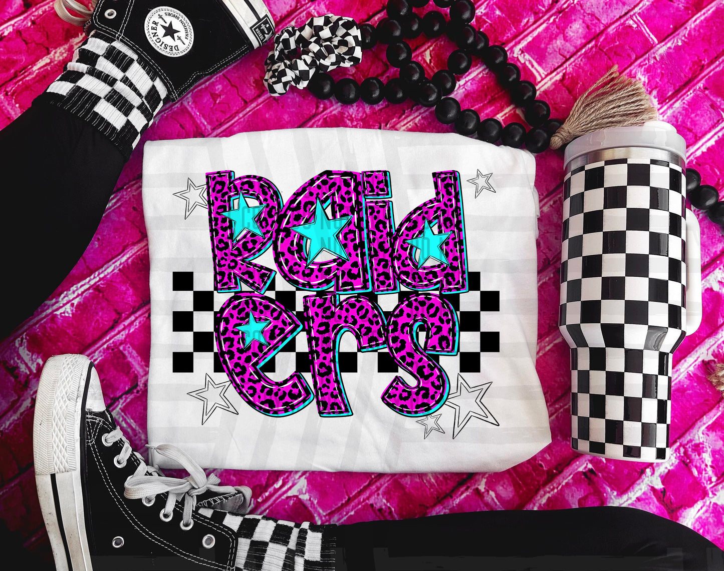 Pink Leopard Neon Mascots (dropdown)-DTF&UV
