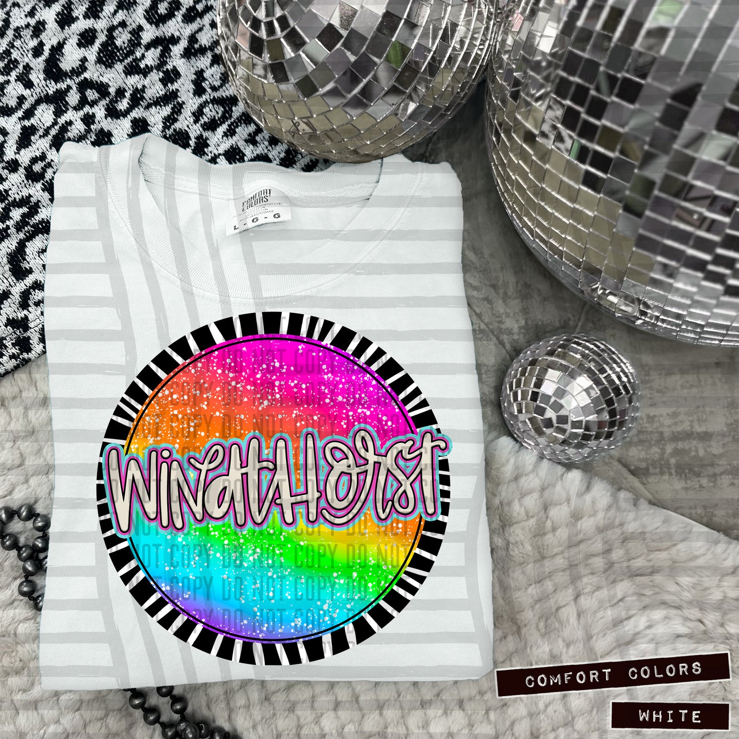 Rainbow Splatter Rounds(Dropdown)- DTF&UV