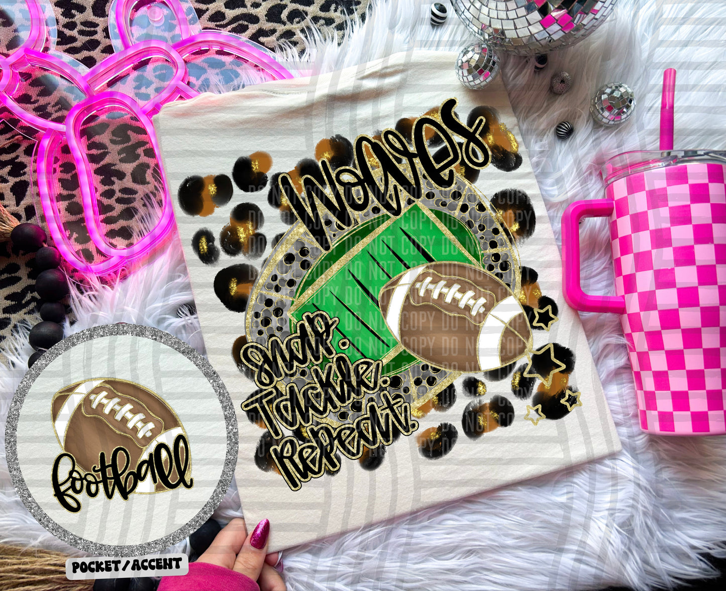 Snap Tackle Repeat Mascot (Includes front and back) (Dropdown)- DTF&UV