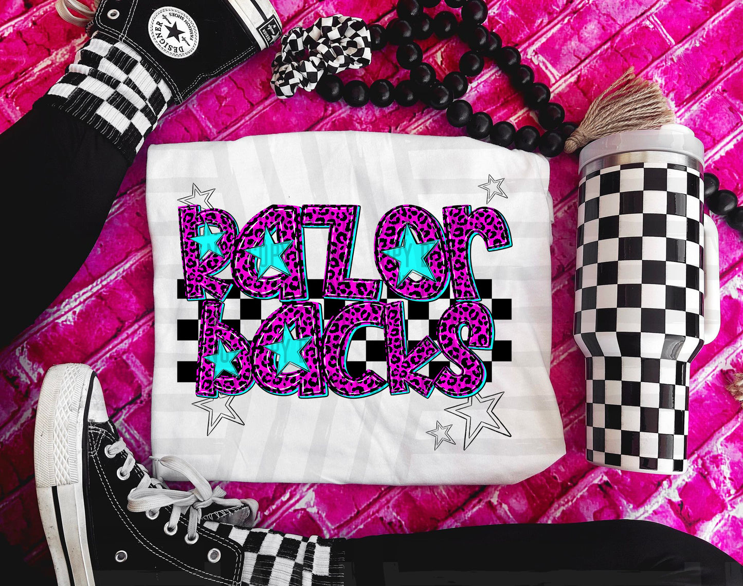 Pink Leopard Neon Mascots (dropdown)-DTF&UV