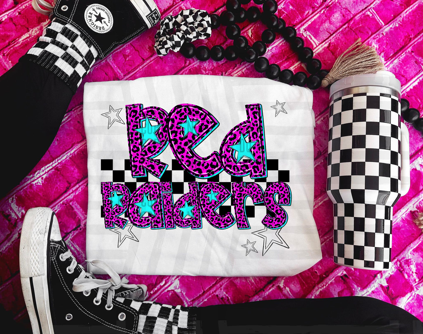 Pink Leopard Neon Mascots (dropdown)-DTF&UV