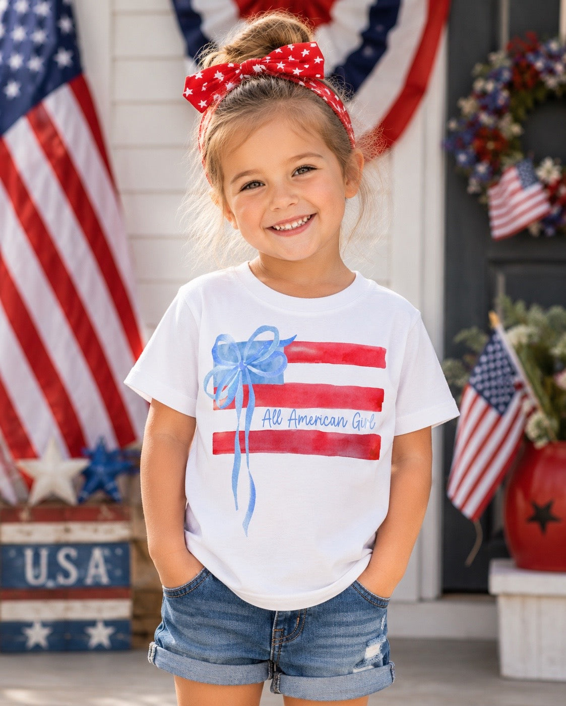 All American girl flag- DTF DEAL
