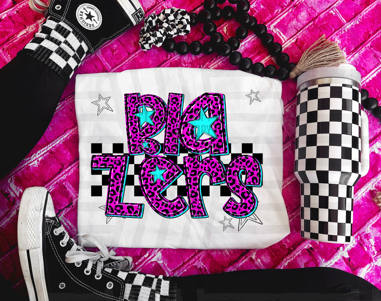 Pink Leopard Neon Mascots (dropdown)-DTF&UV
