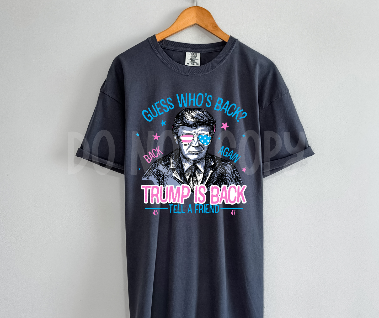 Guess Who's back blue pink-DTF