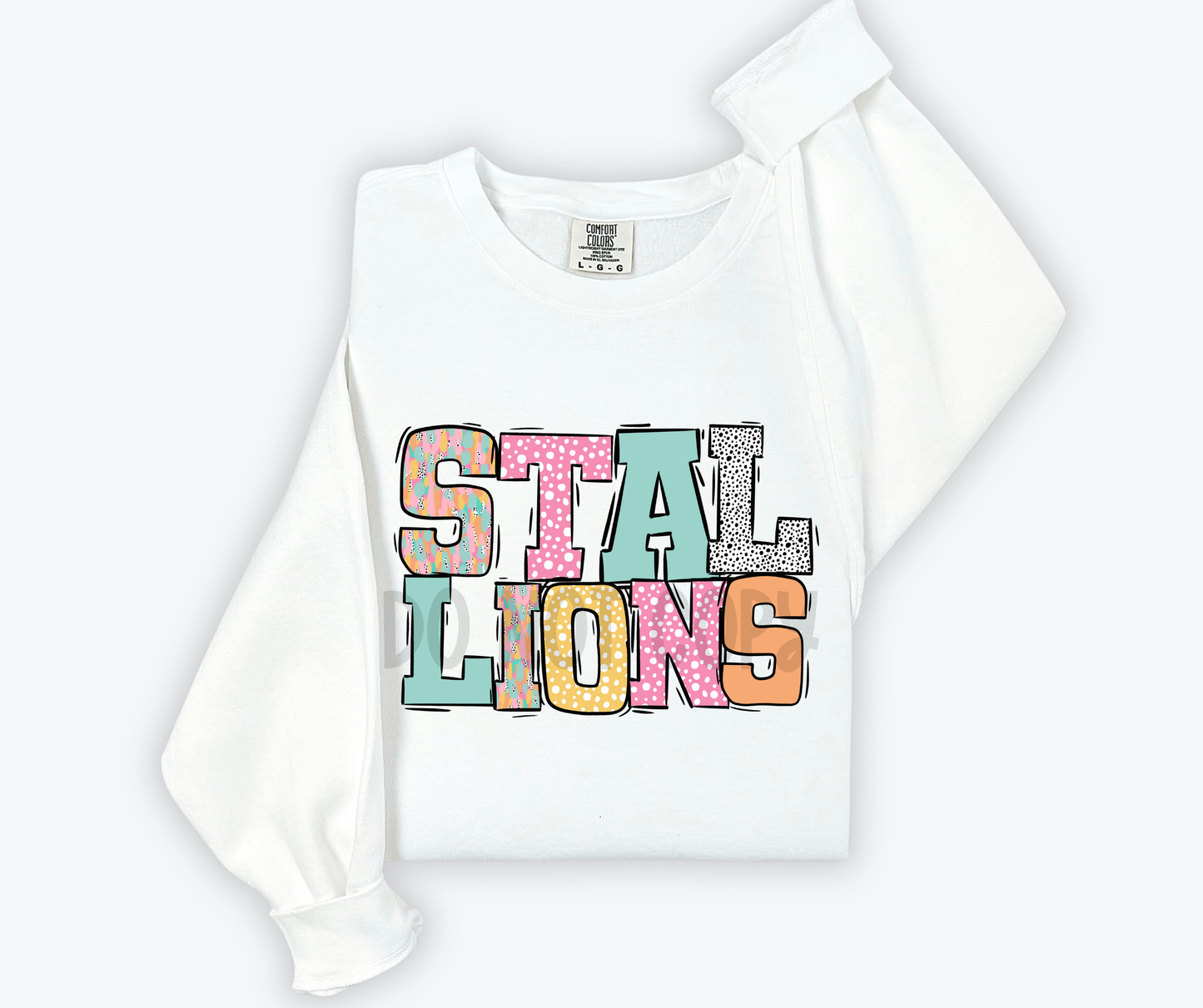 Pastel Stroke Varsity Mascots (ALL Mascots in this listing Dropdown)-DTF