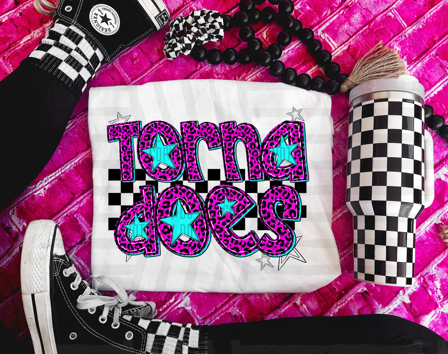 Pink Leopard Neon Mascots (dropdown)-DTF&UV