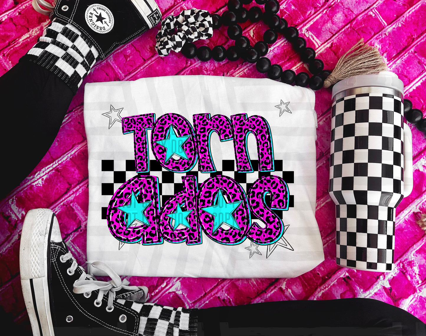 Pink Leopard Neon Mascots (dropdown)-DTF&UV