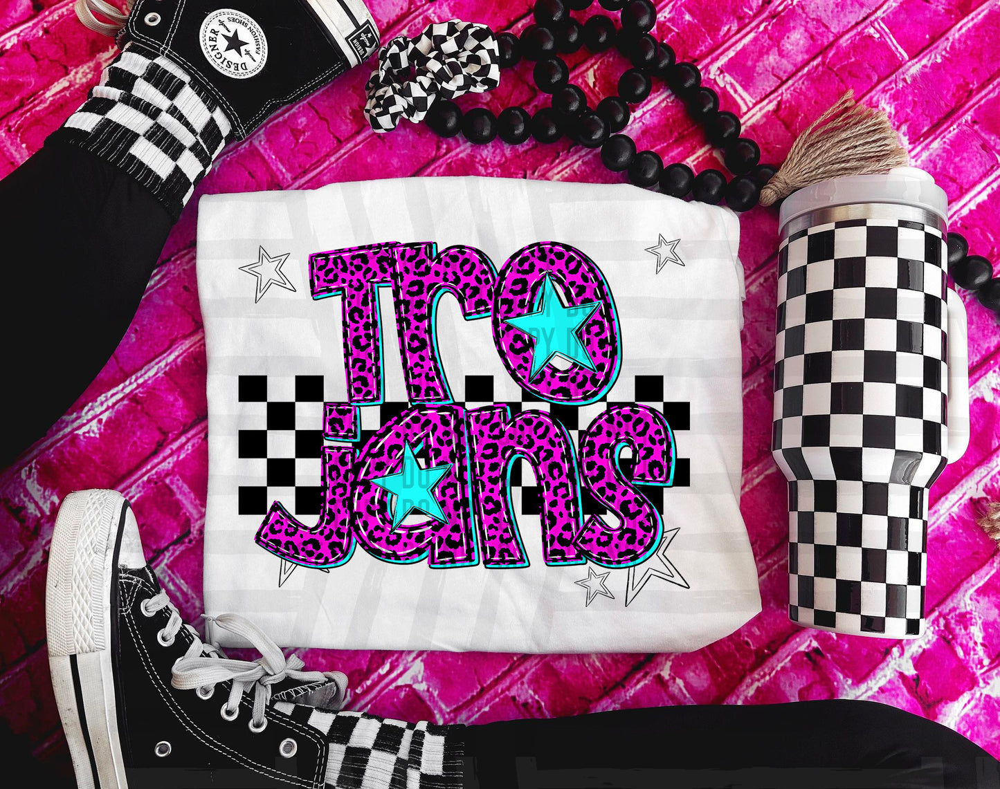 Pink Leopard Neon Mascots (dropdown)-DTF&UV
