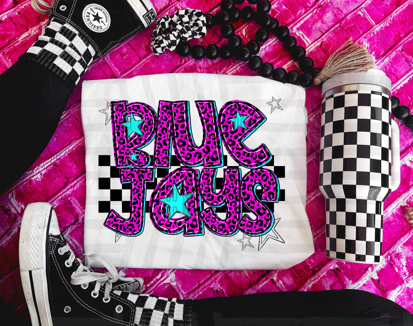 Pink Leopard Neon Mascots (dropdown)-DTF&UV