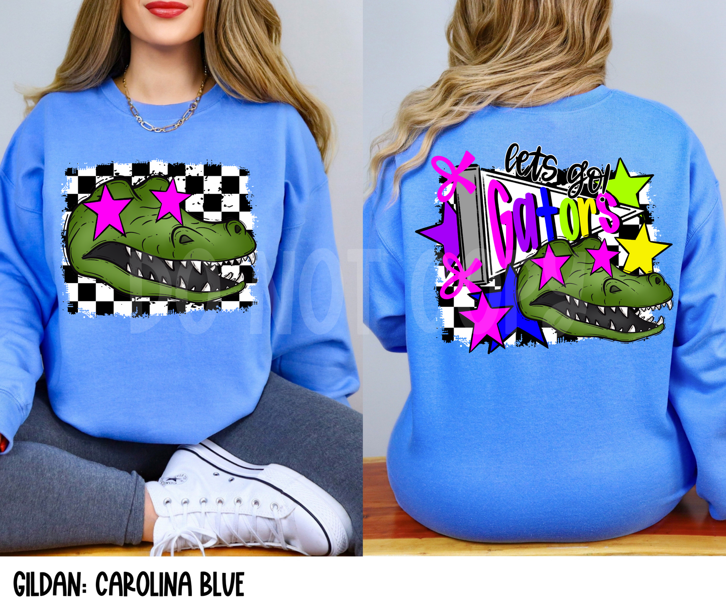 Bright Checkered Mascots (BACK- Dropdown)-DTF&UV
