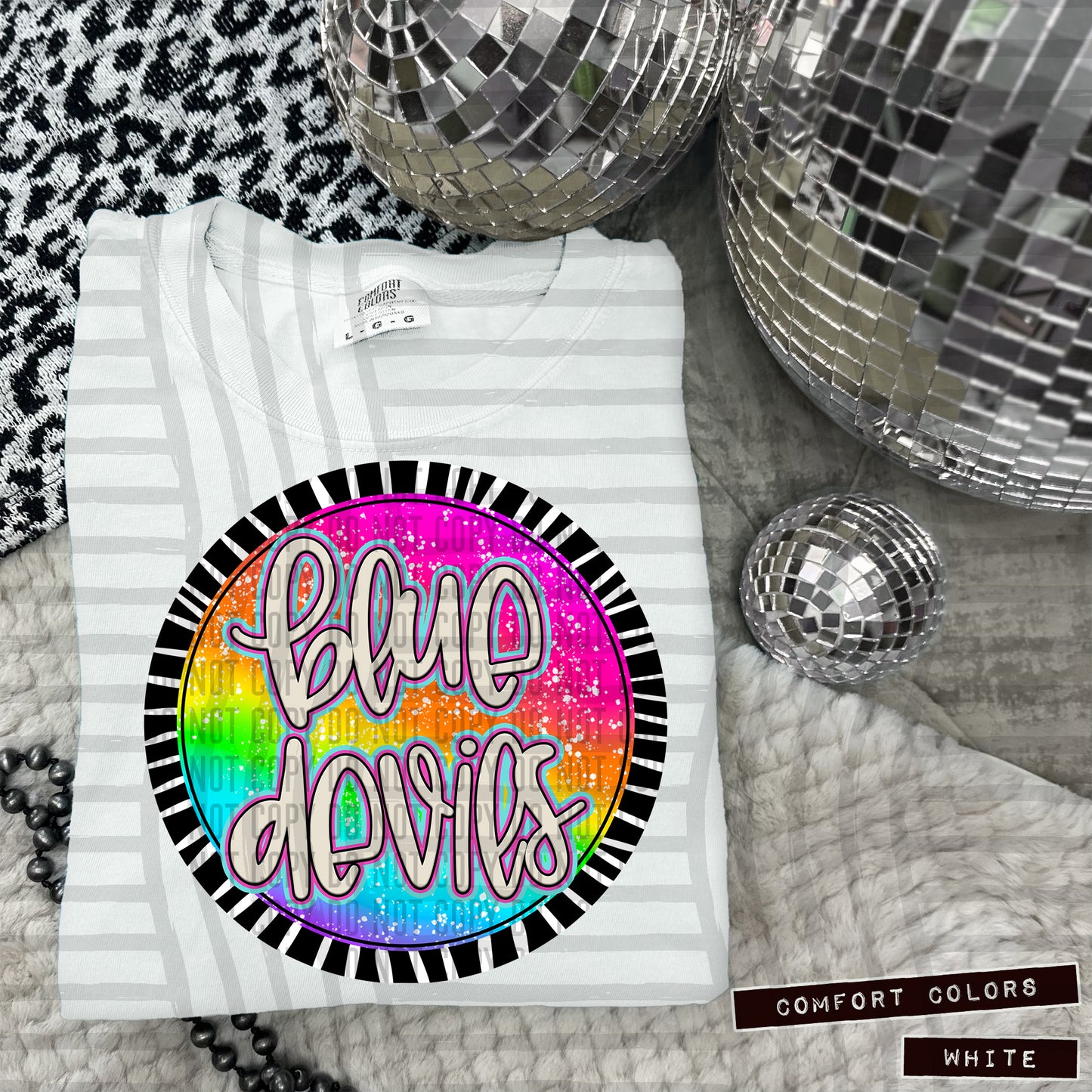 Rainbow Splatter Rounds(Dropdown)- DTF&UV