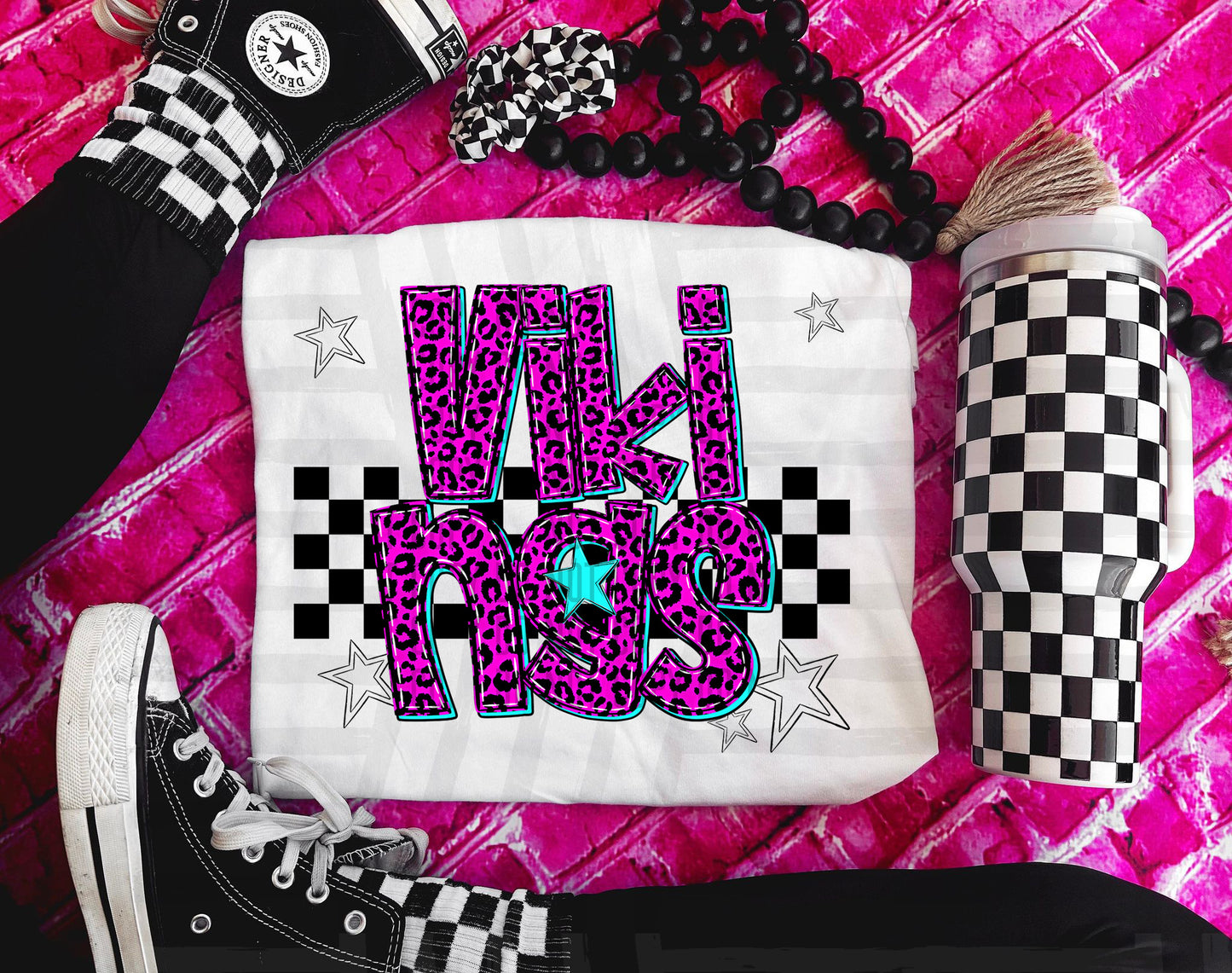 Pink Leopard Neon Mascots (dropdown)-DTF&UV