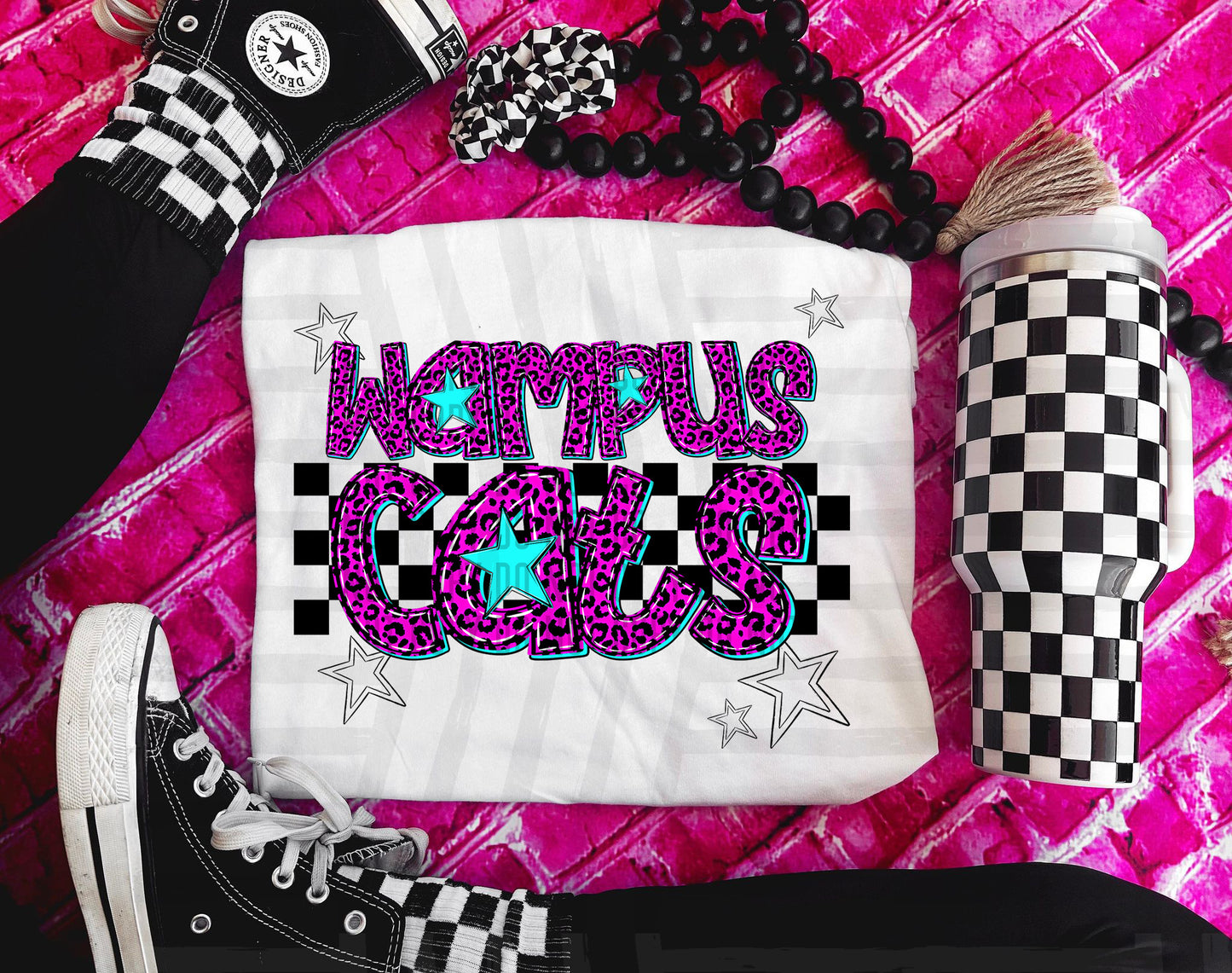 Pink Leopard Neon Mascots (dropdown)-DTF&UV