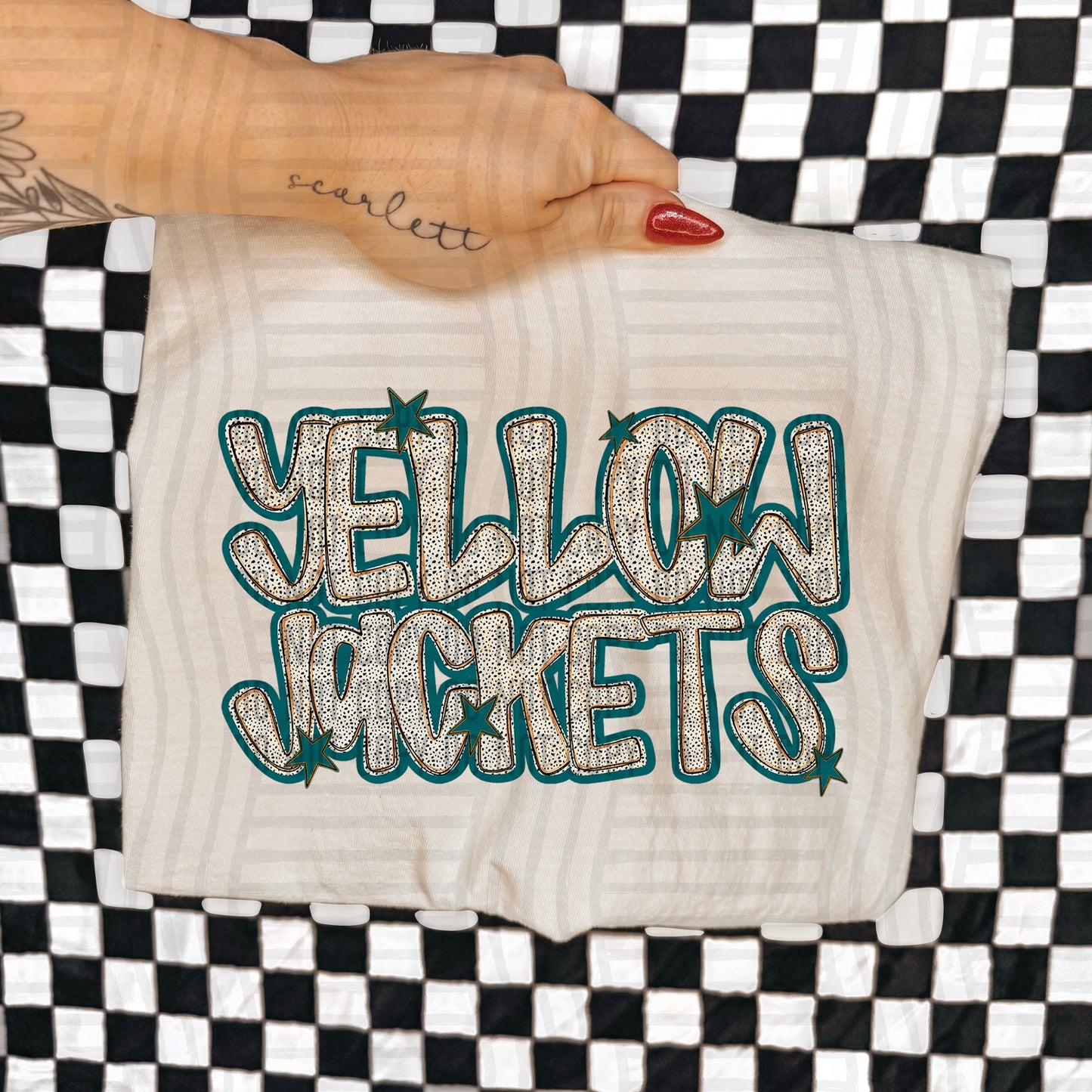 Teal Dotty (DROPDOWN MENU)-DTF&UV