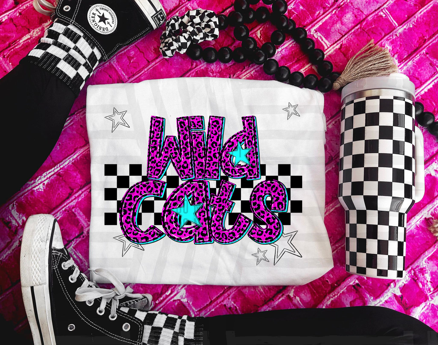 Pink Leopard Neon Mascots (dropdown)-DTF&UV