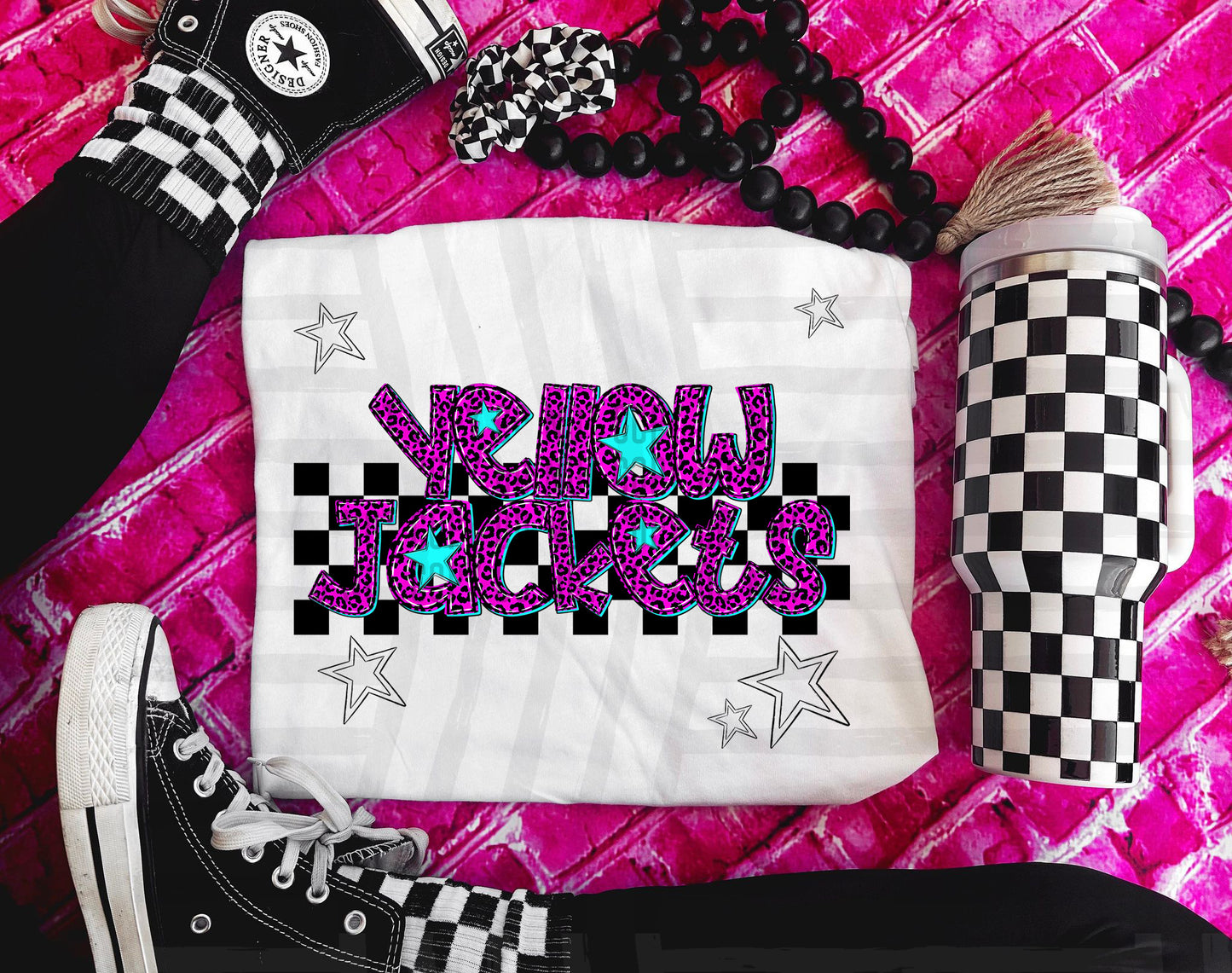 Pink Leopard Neon Mascots (dropdown)-DTF&UV