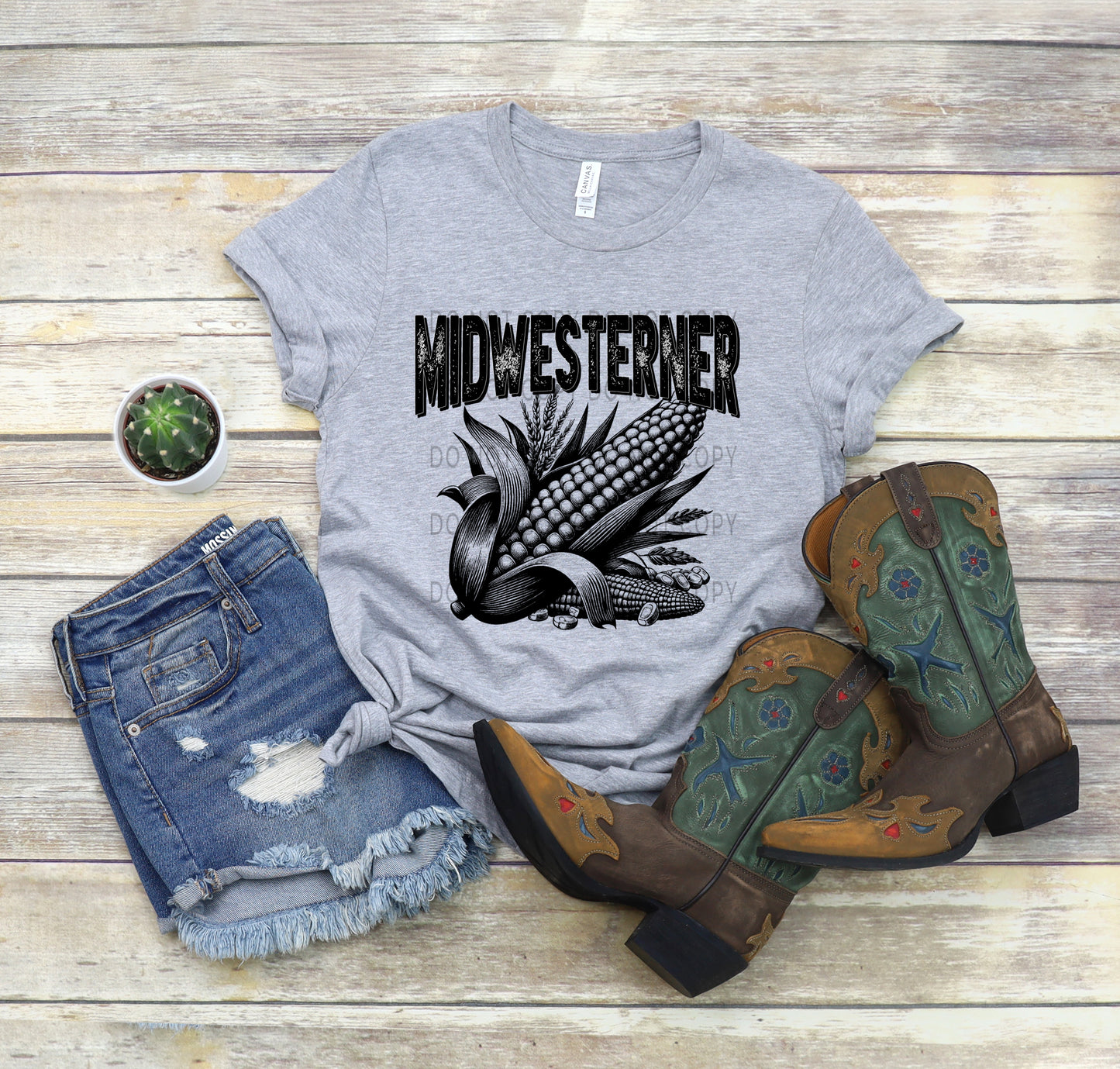 Midwesterner Harvester Blk Distressed - DTF