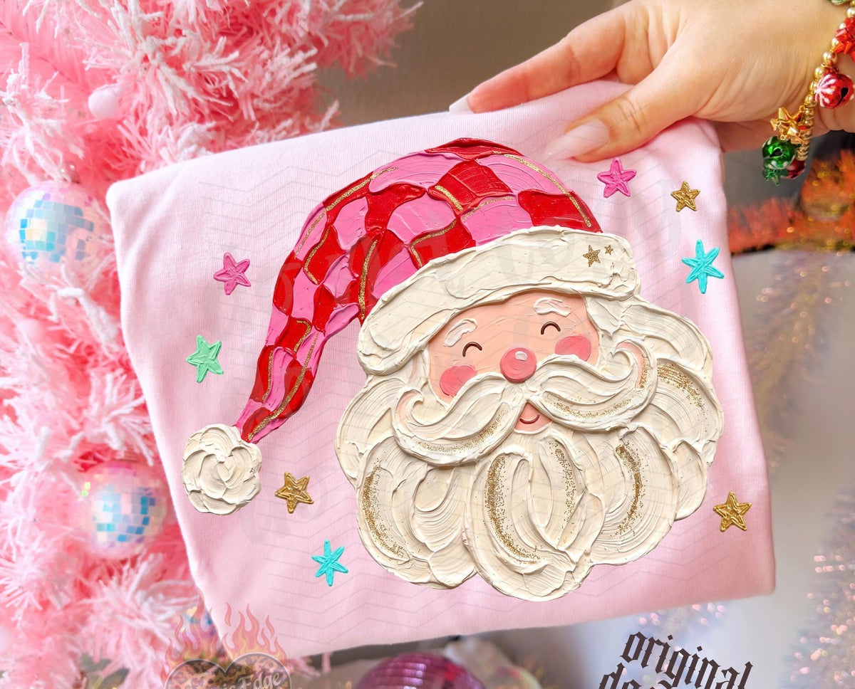 Painted Santa with stars- DTF&UV