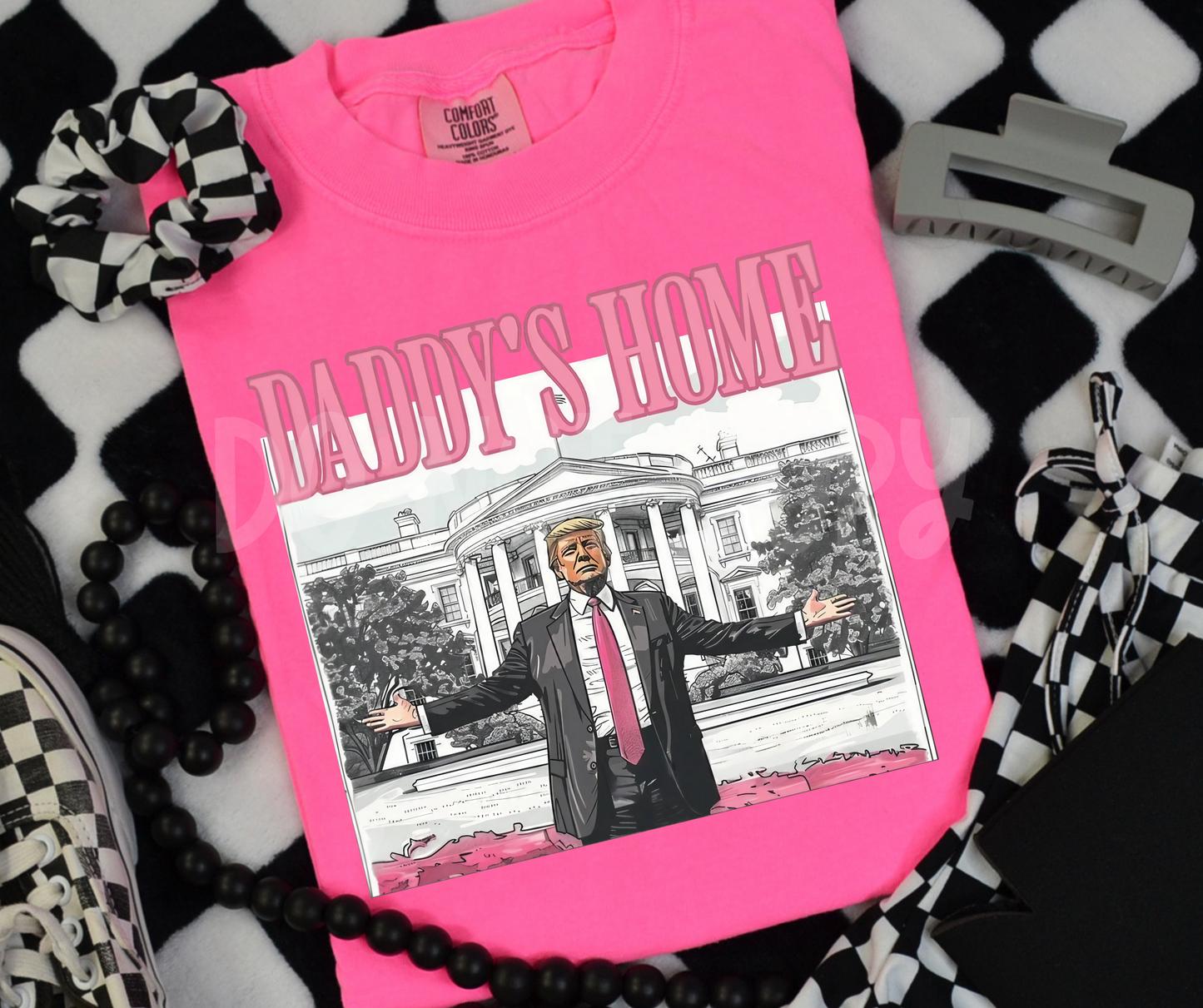 Daddys home Trump pink-DTF