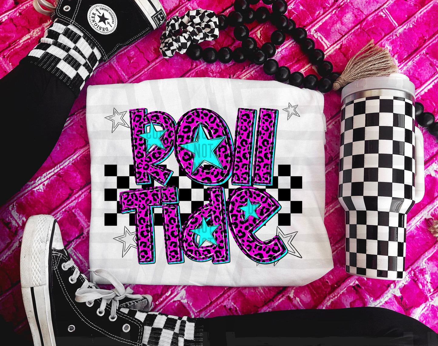 Pink Leopard Neon Mascots (dropdown)-DTF&UV