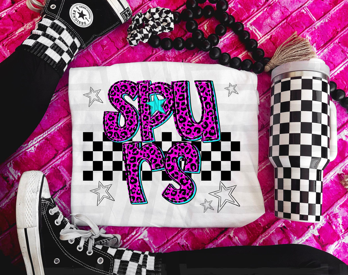 Pink Leopard Neon Mascots (dropdown)-DTF&UV