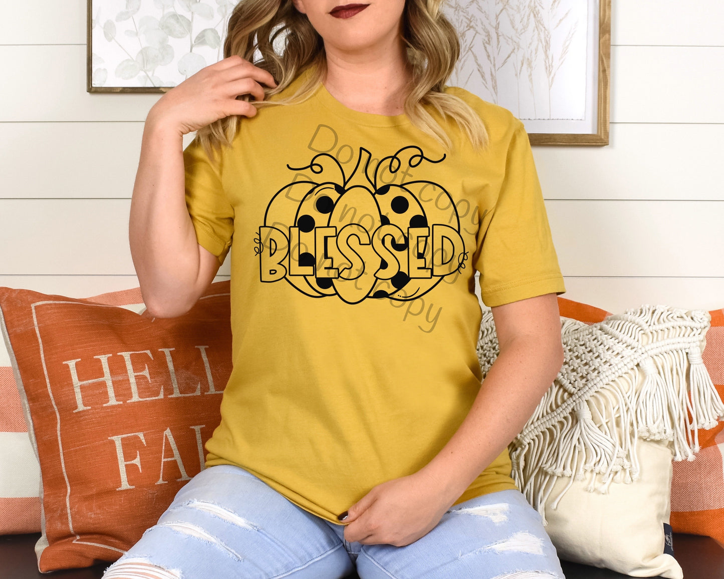 Blessed single color pumpkin-DTF