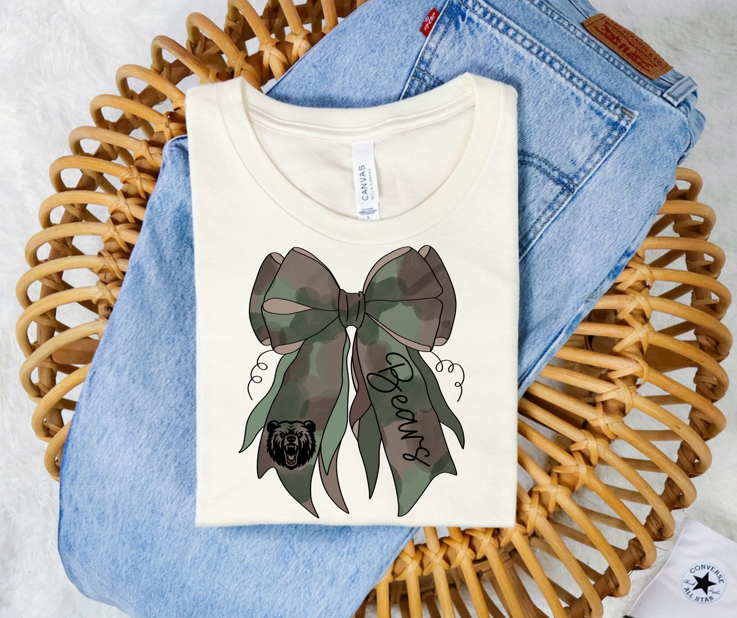 Mascot on Camo bow (Dropdown)-DTF&UV