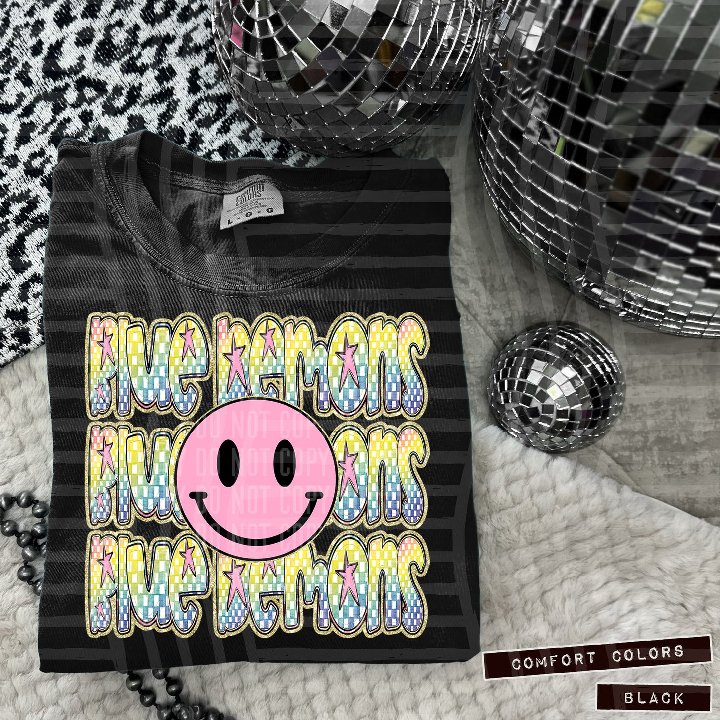 Pink Smiley Triple Stack (Dropdown)- DTF&UV