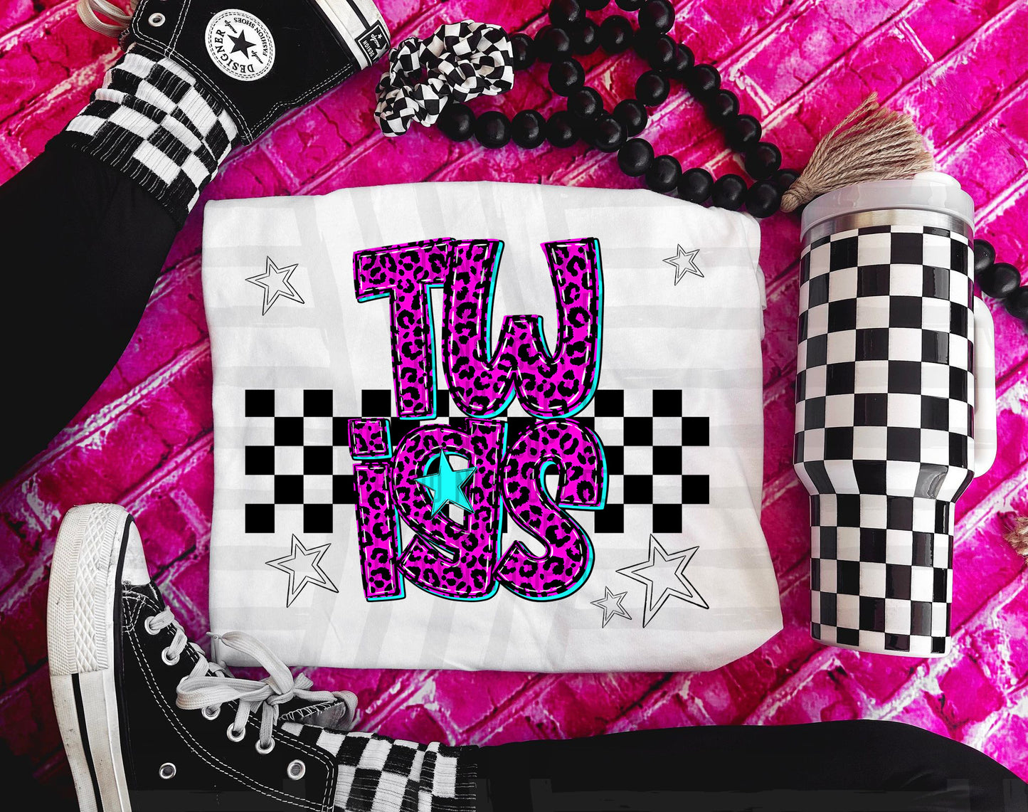 Pink Leopard Neon Mascots (dropdown)-DTF&UV