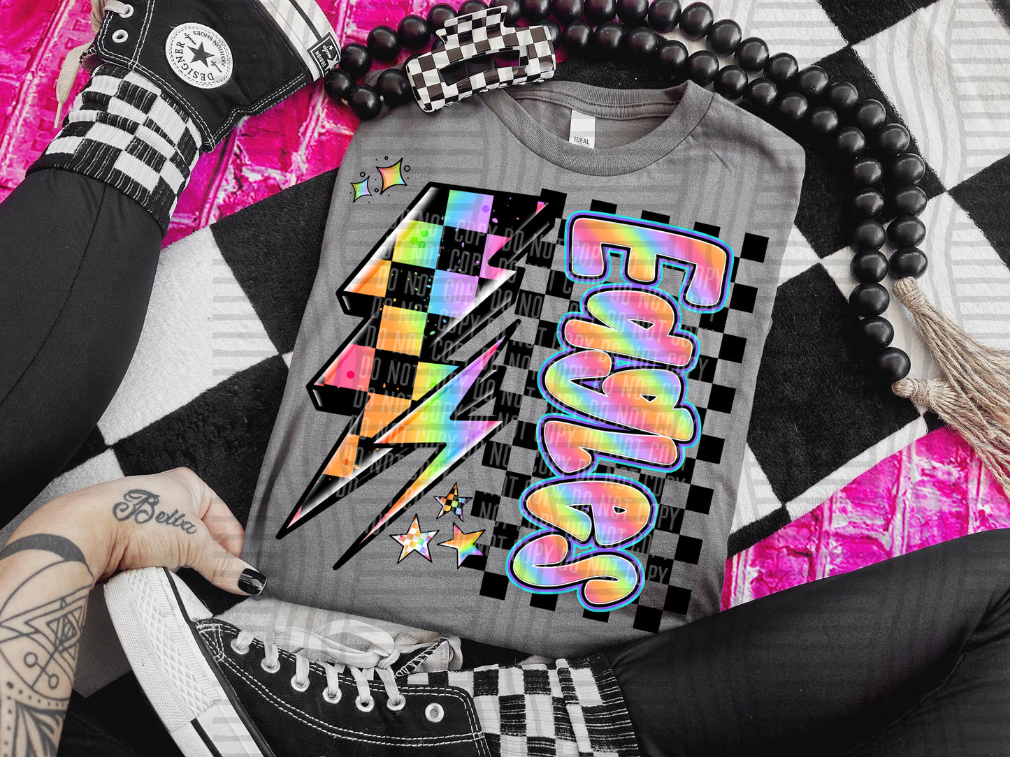 Neon Side Bolt Mascots (Dropdown)- DTF&UV