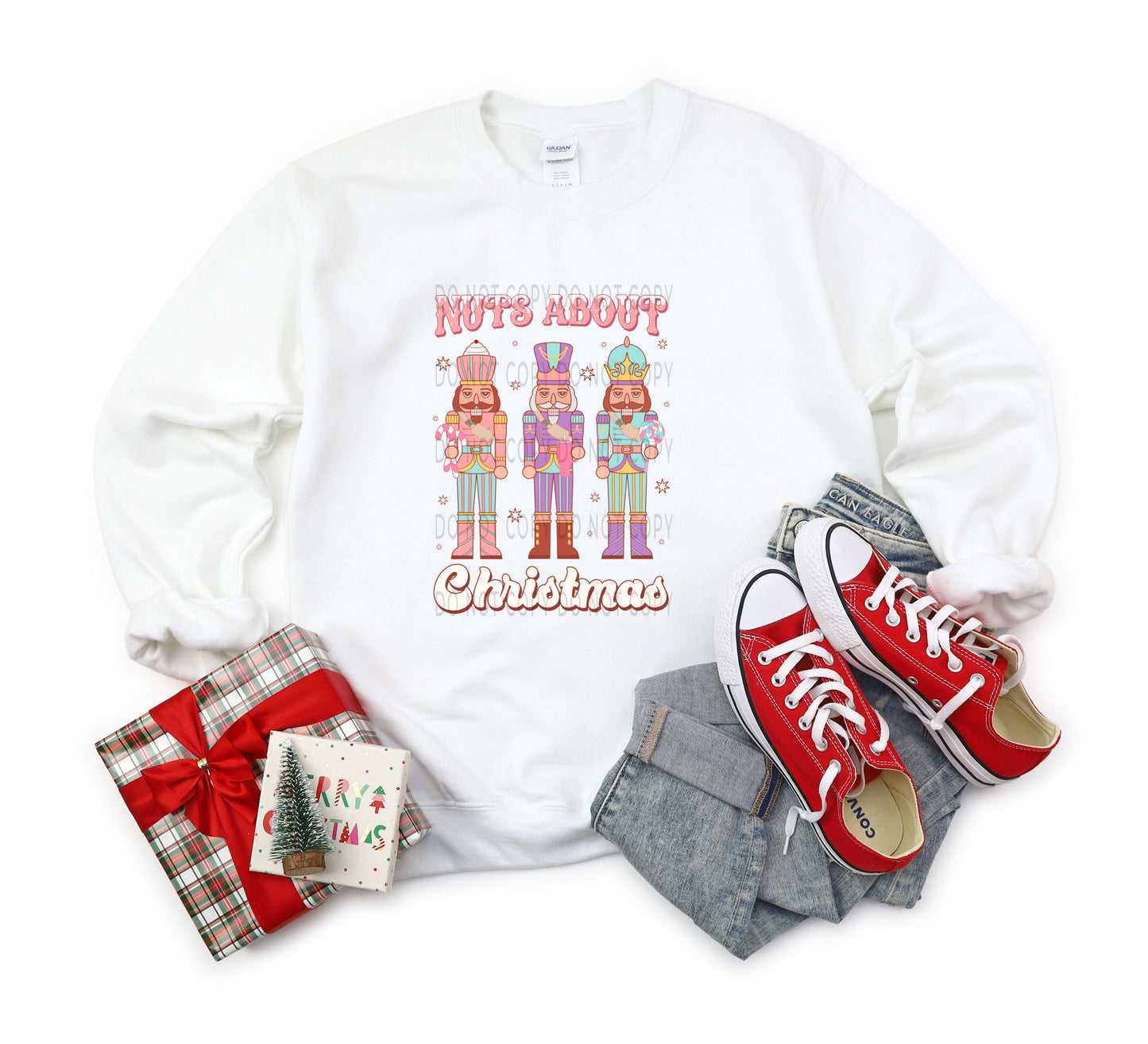 Nuts About Christmas Pastel Nutcracker -DTF