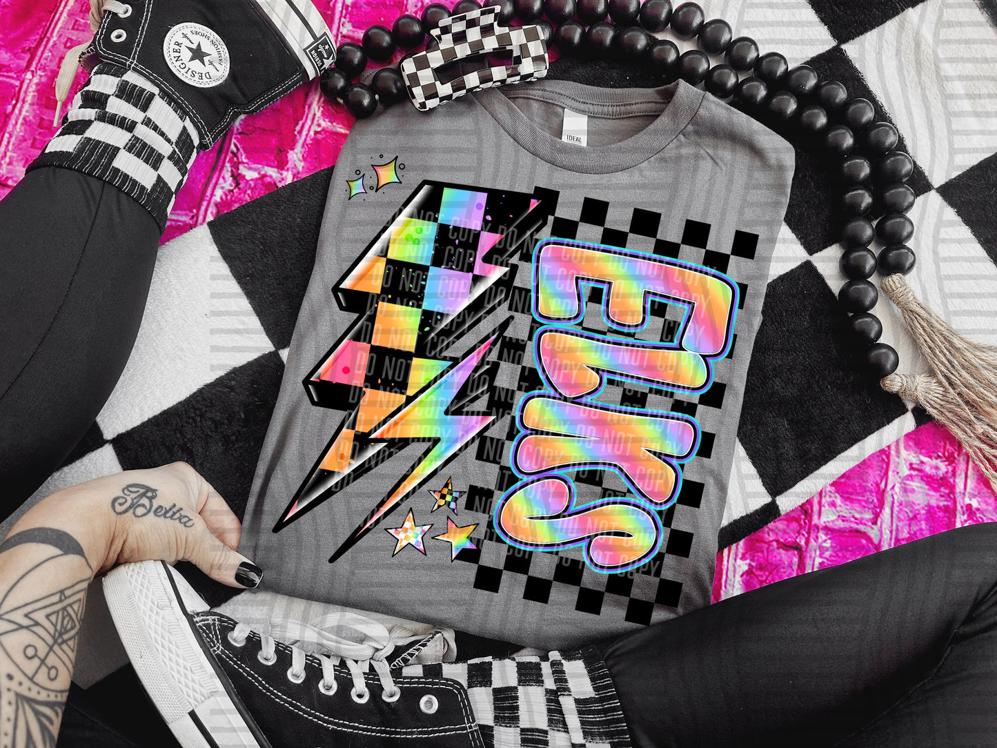 Neon Side Bolt Mascots (Dropdown)- DTF&UV