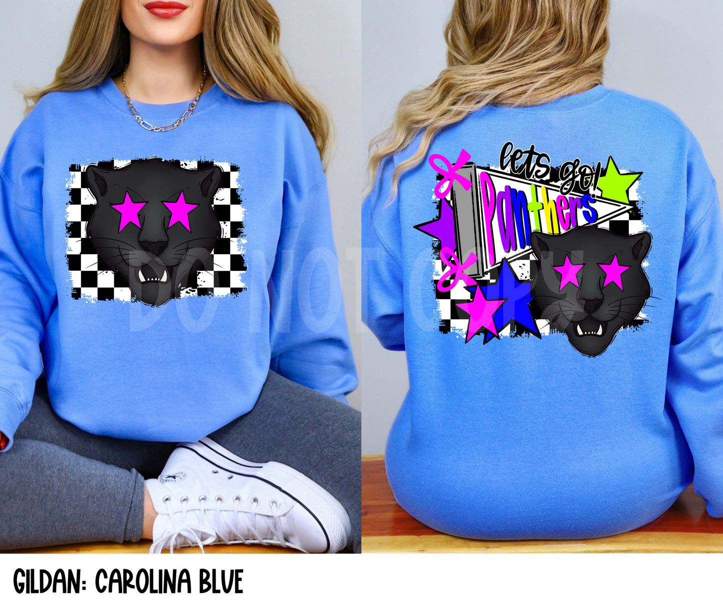 Bright Checkered Mascots (BACK- Dropdown)-DTF&UV