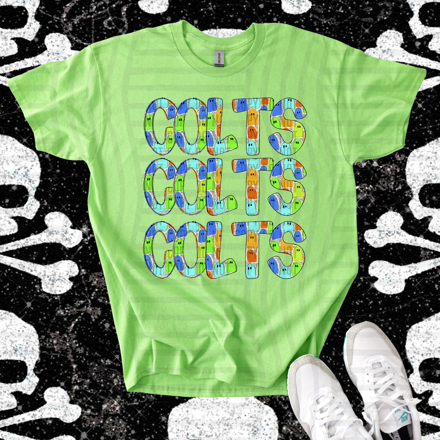 Stacked Ghost Boy CUSTOM: (ANY NAME, ANY MASCOT)-DTF&UV
