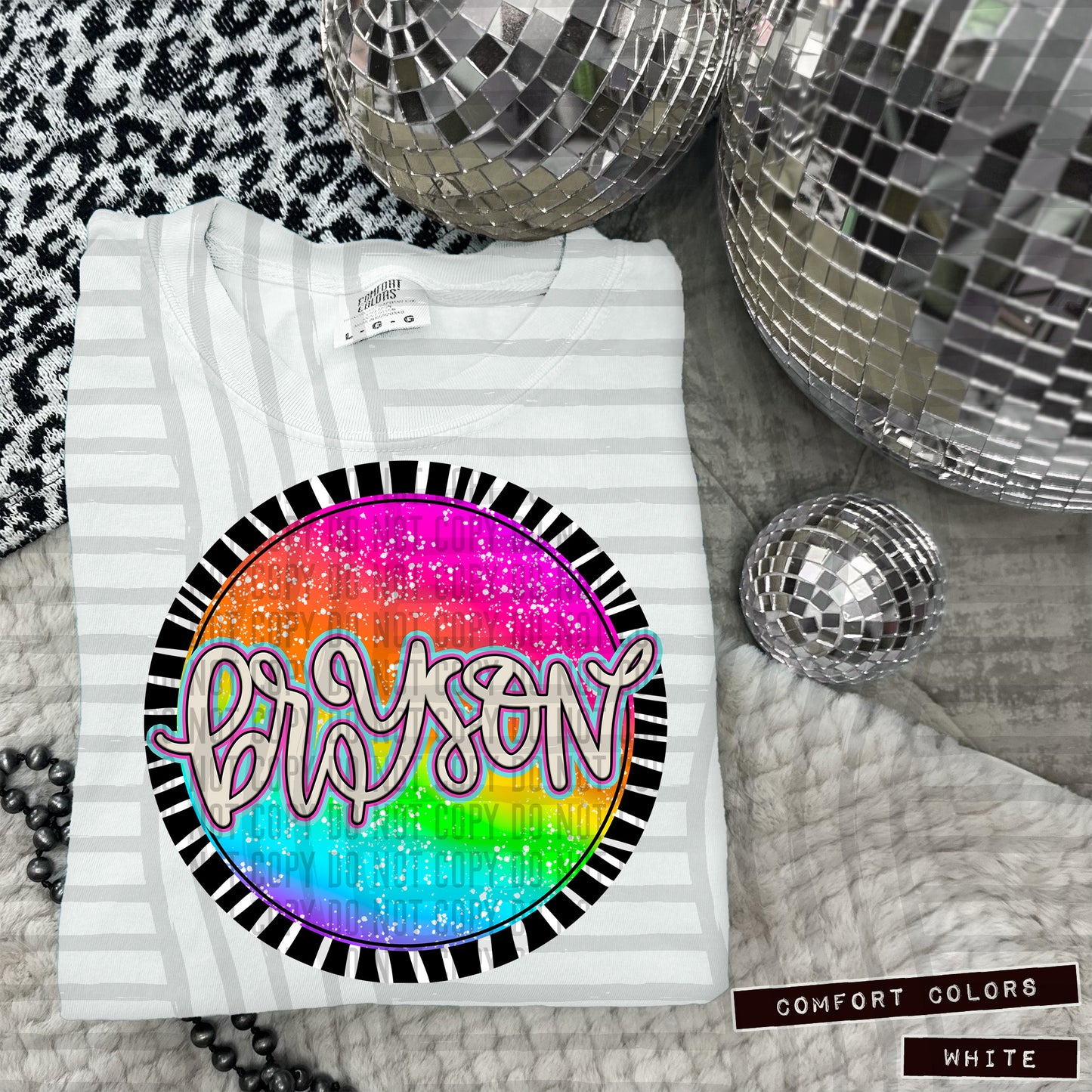 Rainbow Splatter Rounds(Dropdown)- DTF&UV