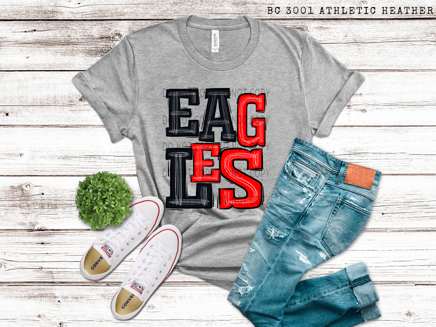 Eagles Red And Black - DTF