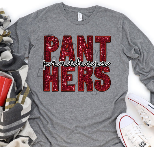 Panthers stack sequin -DTF