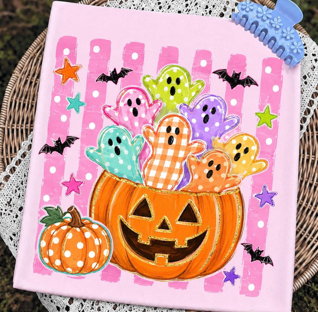 Pumpkin stuffed with ghosts- DTF&UV